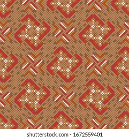 Seamless knitted seamless pattern, ideal for embroidery, knitting, knitwear, textiles