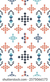Seamless knitted Pattern.  Native Embroidery seamless pattern   on background. Design for fashion texture. fabric,clothing,wrapping,print geometric ethnic oriental.