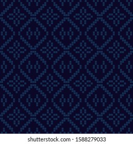 Seamless knitted pattern. Norwegian drawing. Vector illustration for web design or print.