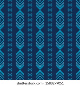 Seamless knitted pattern. Norwegian drawing. Vector illustration for web design or print.