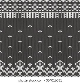 Seamless Knitted Pattern. Norwegian sweater ornaments.