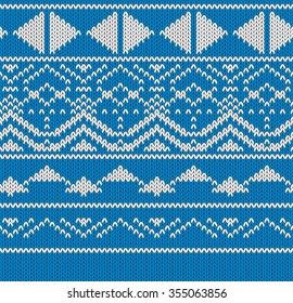 Seamless Knitted Pattern. Norwegian sweater ornaments.