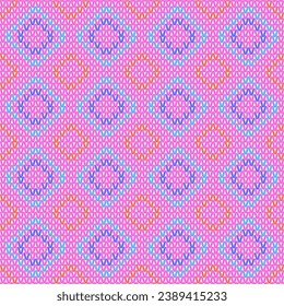 Seamless knitted pattern in pastel colors. Vector illustration.