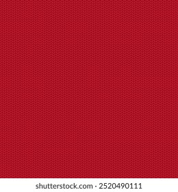 Patrón de punto sin costuras. Tejido de punto realista rojo. Ilustración vectorial con textura de punto para el Fondo de pantalla, fondo, página de Web, papel de regalo, diseño de invierno, postal.