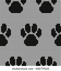 Seamless knitted pattern in rhombuses