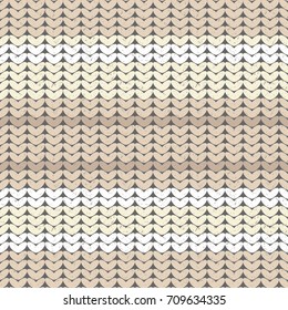 Seamless knitted pattern in shades of beige, pastel colors, woolen fabric, woolen cloth