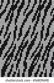 Seamless knitted pattern skin wild animals