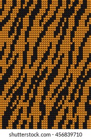 Seamless knitted pattern skin wild animals