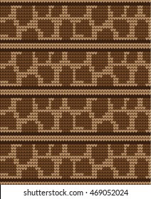 Seamless knitted pattern skin wild animals