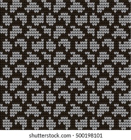 Seamless knitted pattern skin wild animals