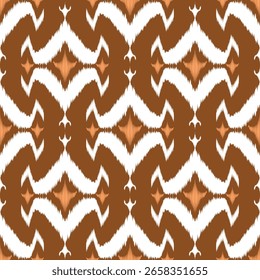 Patrón de punto sin costuras Tela textil tradicional del patrón de Ikat – diseño Abstractas étnico sin costuras”