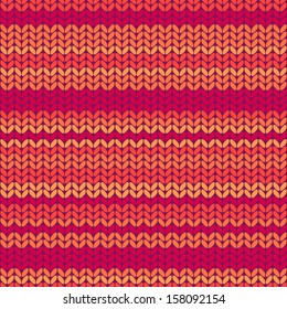 Seamless knitted pattern in vector