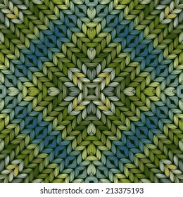 Seamless knitted pattern, vector illustration.