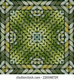 Seamless knitted pattern, vector illustration.