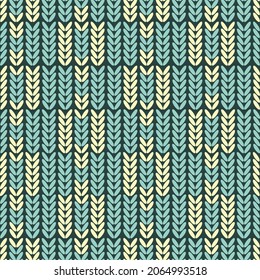 Seamless knitted pattern. Vector wool texture.
