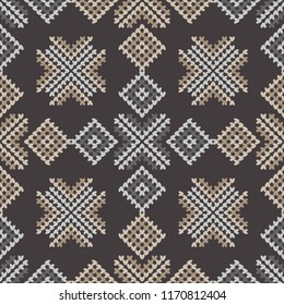Seamless knitted pattern. A warm sweater. Print. Cloth design, wallpaper. Textile rapport.