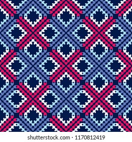 Seamless knitted pattern. A warm sweater. Print. Cloth design, wallpaper. Textile rapport.