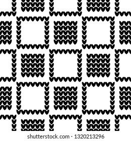 Seamless knitted pattern. A warm sweater. Knitted rectangles. Can be used for wallpaper, textile, invitation card, wrapping, web page background.