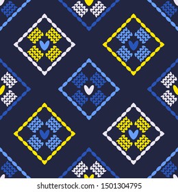 Seamless knitted pattern. A warm sweater. Knitted mosaic. Can be used for wallpaper, textile, invitation card, wrapping, web page background.