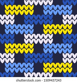 Seamless knitted pattern. A warm sweater. Knitted mosaic. Can be used for wallpaper, textile, invitation card, wrapping, web page background.