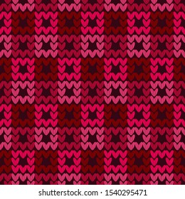 Seamless knitted pattern. A warm sweater. Vector illustration for web design or print.