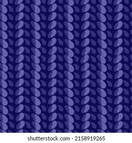 Seamless knitted pattern. Woolen fabric.Christmas Blue winter warm sweater.