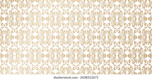 seamless knitted patterns with golden ornaments, traditional oriental ornaments classic vector illustration for Fashionable modern wallpaper or textiles, books cover, Digital interfaces, print designs