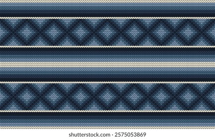 Seamless knitted Patterns.Heart Cross Stitch Embroidery seamless pattern on      background.Design for fashion texture,fabric,clothing,wrapping,print geometric ethnic 