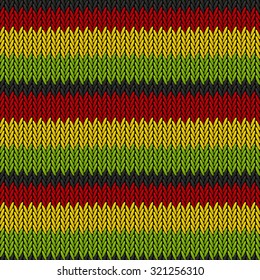 Seamless knitted reggae pattern for Your design