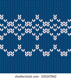 Seamless knitted scandinavian pattern. Vector illustration.