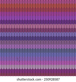 Seamless knitted striped multicolor pattern 