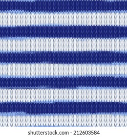 Seamless knitted striped pattern, vector illustration.