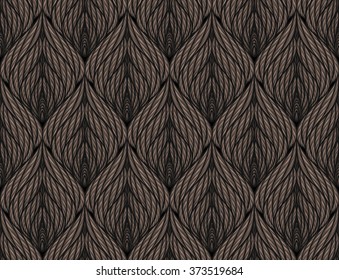 Seamless knitted vector background with symmetric ornament