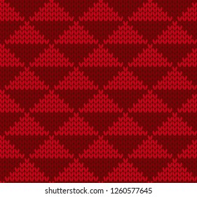 Seamless knitted vector pattern