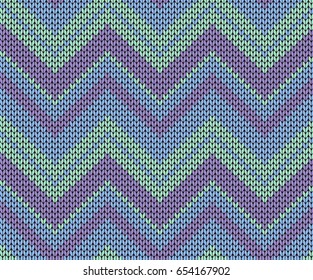 Seamless knitted vector pattern
