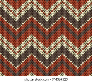 Seamless knitted vector pattern