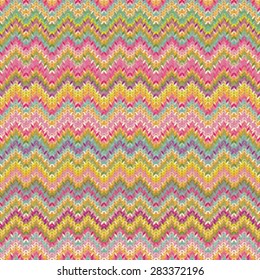 Seamless knitted zigzag pattern