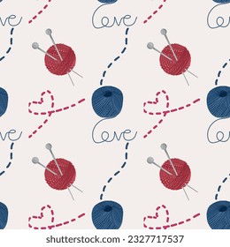 Seamless knitting, handmade, sewing patterns. Grate for textile, clothing, wrap paper 