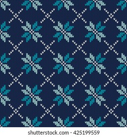 Seamless Knitting Pattern. Fair Isle Style Knitted Sweater Design