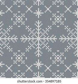 Seamless Knitting Pattern. Holiday background.