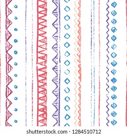 Seamless knitting pattern. Scandinavian boundless background. Vector hand-drawn illustration.