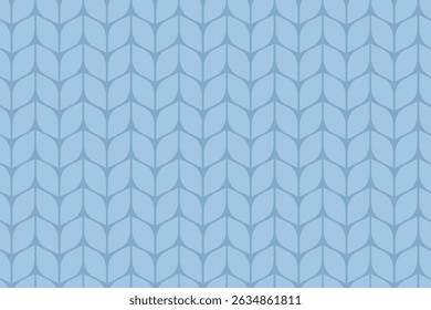 Seamless knitting pattern in soft pastel blue color. Perfect for textile, fabric, and cozy winter designs.

