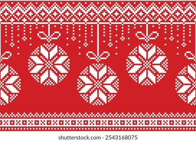 Seamless knitting pattern for winter holidays Christmas and New Year background
