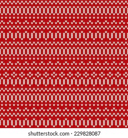 Seamless Knitting Pattern. Wool Sweater Design