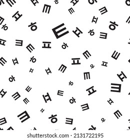 Seamless Korean font pattern design