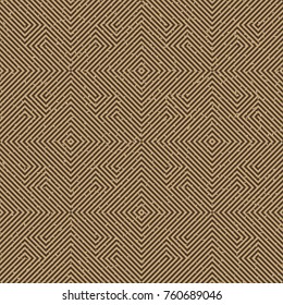 Seamless kraft paper brown and black grunge op art diagonal illusion geo pattern vector