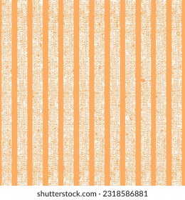 Seamless kraft paper orange and white grunge vertical stripes op art illusion pattern on can be used for textile,