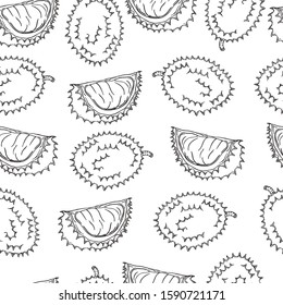 Seamless kumquat graphic vector pattern