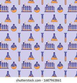 Seamless lab vector pattern template.