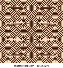 Seamless Labyrinth pattern. Saved in swatches.